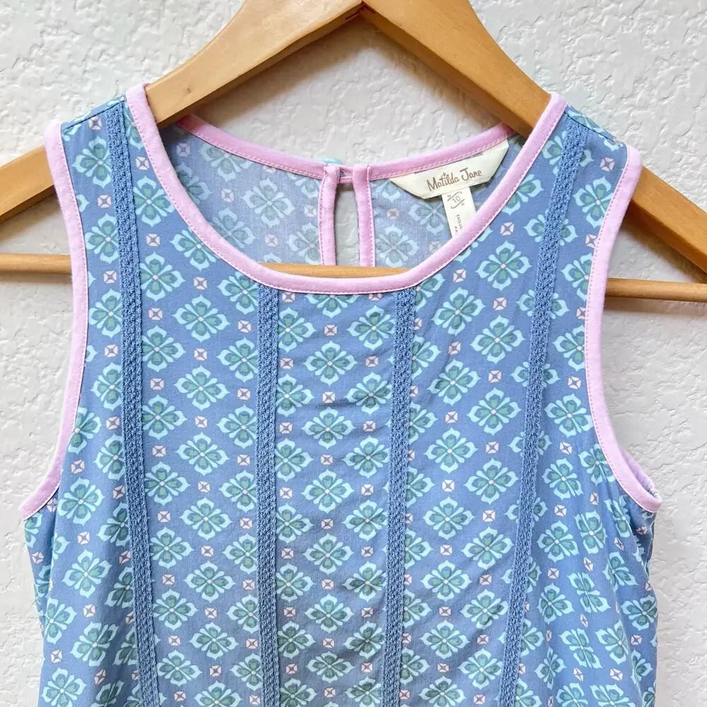 Matilda Jane Abbie Tunic Girls 10 Blue Flounce Ruffle Top Just Imagine Summer